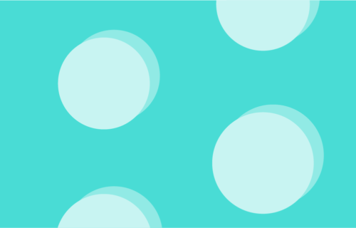 4 turquoise circles graphic