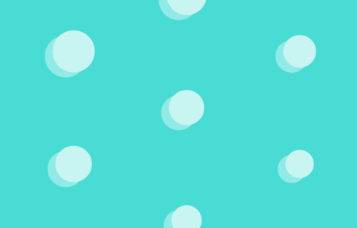 7 turquoise circles graphic